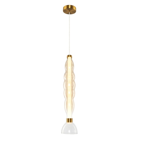 Lampa wisząca LUCCO amber - zwis 18W LED 3000K bursztynowa 15 cm Milagro