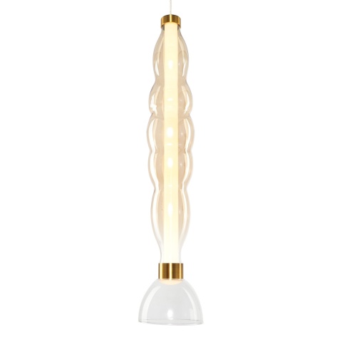 Lampa wisząca LUCCO amber - zwis 18W LED 3000K bursztynowa 15 cm Milagro