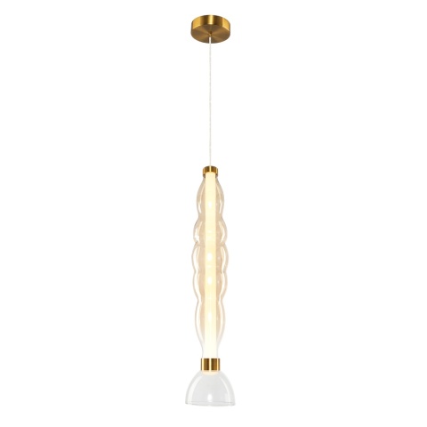 Lampa wisząca LUCCO amber - zwis 18W LED 3000K bursztynowa 15 cm Milagro