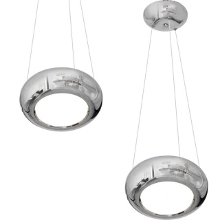 Lampa wisząca MERCURIO - zwis 12W LED 4000K chromowana 28 cm Milagro