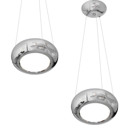 Lampa wisząca MERCURIO - zwis 12W LED 4000K chromowana 28 cm Milagro