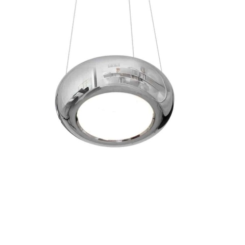 Lampa wisząca MERCURIO - zwis 12W LED 4000K chromowana 28 cm Milagro