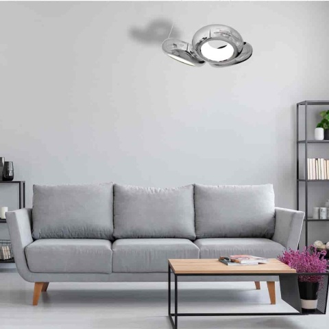 Lampa wisząca MERCURIO - zwis 36W LED 4000K chromowana 56 cm Milagro