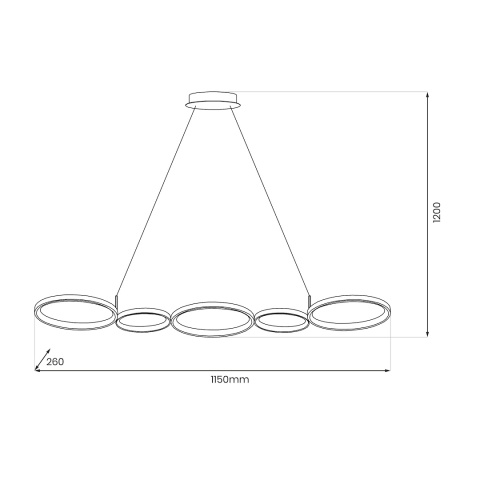 Lampa wisząca OLYMPIA - zwis 50W LED 4000K biała 115 cm Milagro