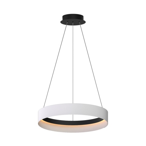 Lampa wisząca ORBITA - zwis 52W LED 4000K biało-czarna 60 cm Milagro