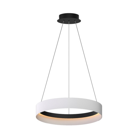 Lampa wisząca ORBITA - zwis 52W LED 4000K biało-czarna 60 cm Milagro