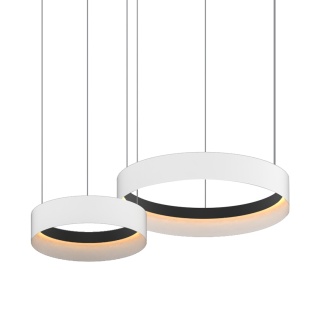 Lampa wisząca ORBITA - zwis 72W LED 4000K biało-czarna 86 cm Milagro