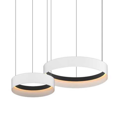 Lampa wisząca ORBITA - zwis 72W LED 4000K biało-czarna 86 cm Milagro
