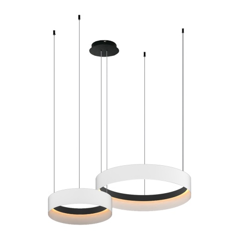 Lampa wisząca ORBITA - zwis 72W LED 4000K biało-czarna 86 cm Milagro