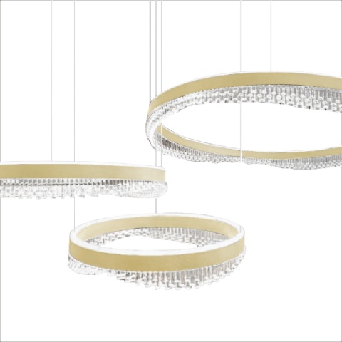 Lampa wisząca LED PRECIOSA 158W 4000K złoty – ML1001