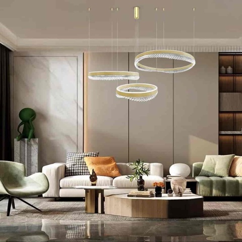 Lampa wisząca LED PRECIOSA 158W 4000K złoty – ML1001