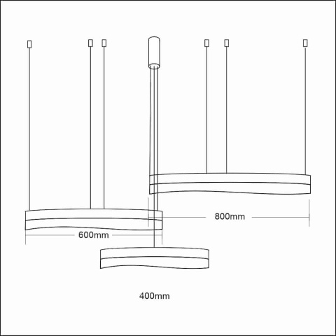 Lampa wisząca LED PRECIOSA 158W 4000K złoty – ML1001