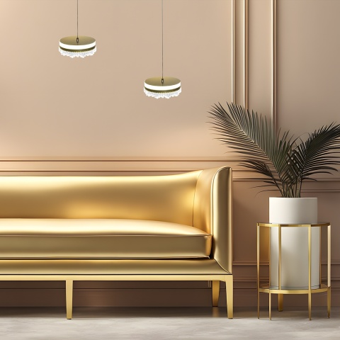 Lampa wisząca LED PRECIOSA 25W 4000K złoty – ML0998