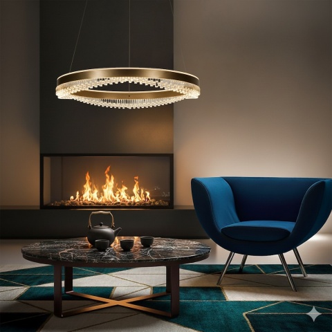 Lampa wisząca LED PRECIOSA 52W 4000K złoty – ML0999