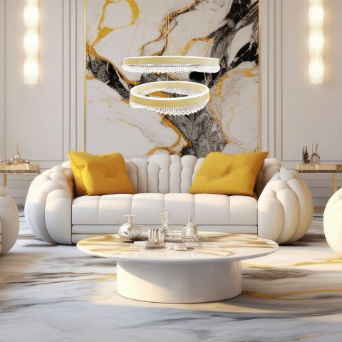 Lampa wisząca LED PRECIOSA 85W 4000K złoty – ML1000