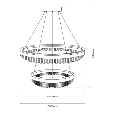 Lampa wisząca LED PRECIOSA 85W 4000K złoty – ML1000