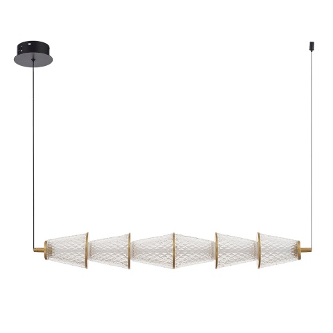 Lampa wisząca LED SANSA 11W 4000K czarny/mosiądz – ML1821