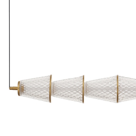 Lampa wisząca LED SANSA 11W 4000K czarny/mosiądz – ML1821