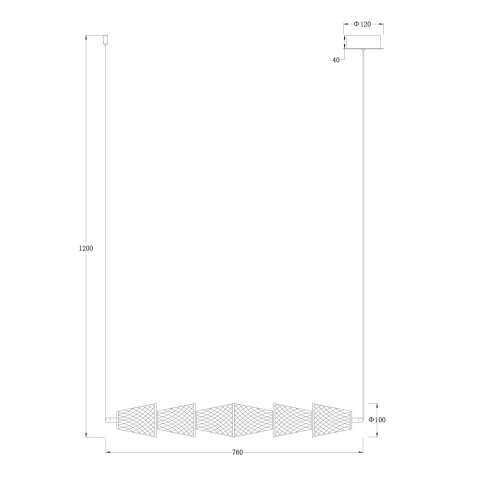 Lampa wisząca LED SANSA 11W 4000K czarny/mosiądz – ML1821