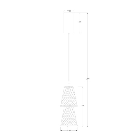 Lampa wisząca SANSA - zwis 5W LED 4000K czarno-mosiężna 10 cm Milagro