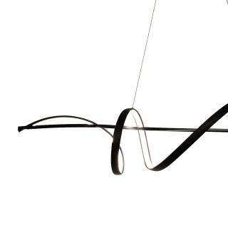 Lampa wisząca SASH - zwis 36W LED 4000K czarna 120 cm Milagro