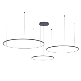 Lampa wisząca Saturno - zwis 100W LED 4000K czarna 180 cm Milagro