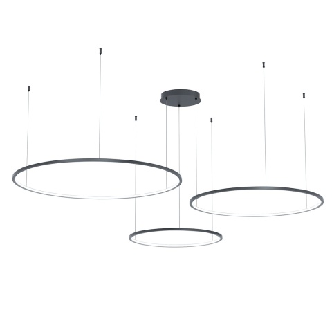 Lampa wisząca Saturno - zwis 100W LED 4000K czarna 180 cm Milagro