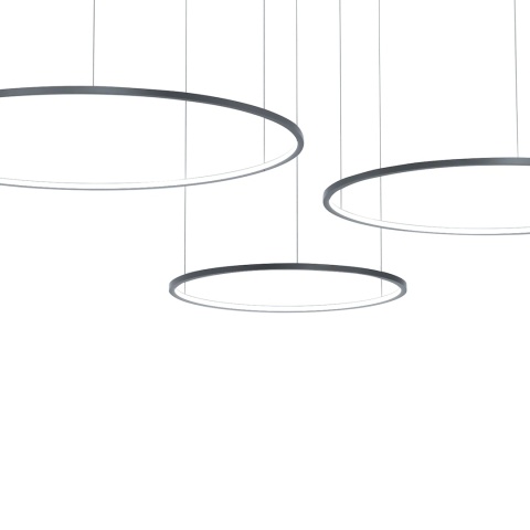 Lampa wisząca Saturno - zwis 100W LED 4000K czarna 180 cm Milagro