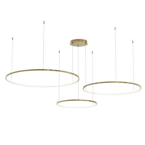 Lampa wisząca Saturno - zwis 100W LED 4000K złota 180 cm Milagro