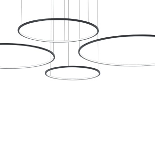 Lampa wisząca Saturno - zwis 120W LED 4000K czarna 220 cm Milagro