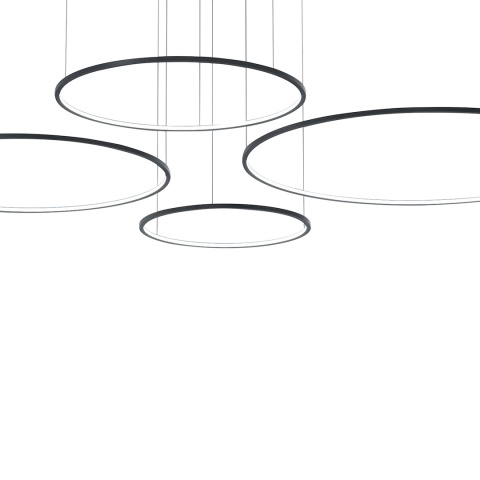 Lampa wisząca Saturno - zwis 120W LED 4000K czarna 220 cm Milagro