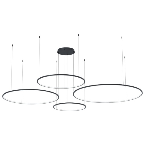 Lampa wisząca Saturno - zwis 120W LED 4000K czarna 220 cm Milagro