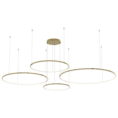 Lampa wisząca LED SATURNO 120W 4000K złoty 220cm – ML0849