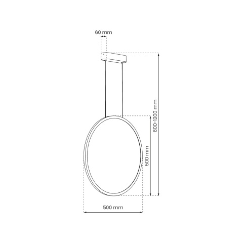 Lampa wisząca LED SATURNO 28W 4000K czarny 50cm IP44 – ML8854