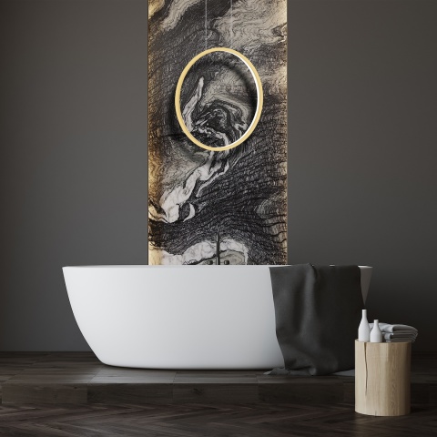 Lampa wisząca LED SATURNO 28W 4000K złoty 50cm IP44 – ML8855
