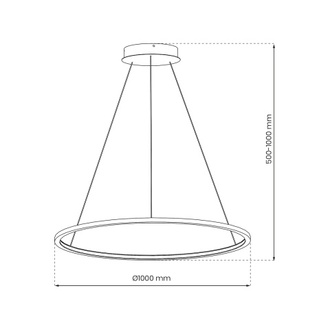 Lampa wisząca LED SATURNO 57W 4000K złoty 100cm IP44 – ML8863