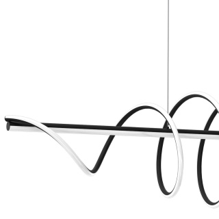 Lampa wisząca LED TWIST 90W 4000K czarny MiLAGRO