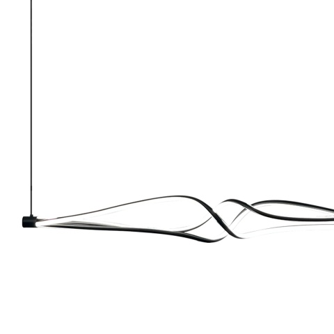 Lampa wisząca TWISTER - zwis 56W LED 4000K czarna 120 cm Milagro