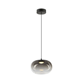 Lampa wisząca VASO 1 SMOKED - zwis 4W LED 3000K czarna 18 cm Milagro