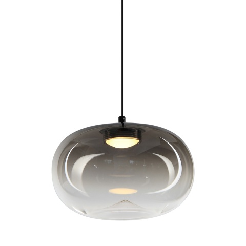 Lampa wisząca VASO 1 SMOKED - zwis 4W LED 3000K czarna 18 cm Milagro