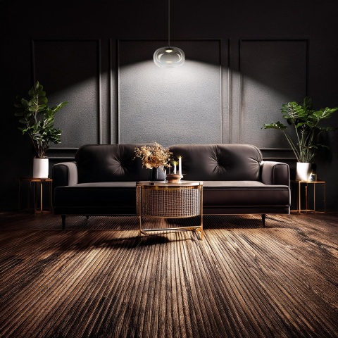 Lampa wisząca VASO 1 SMOKED - zwis 4W LED 3000K czarna 18 cm Milagro