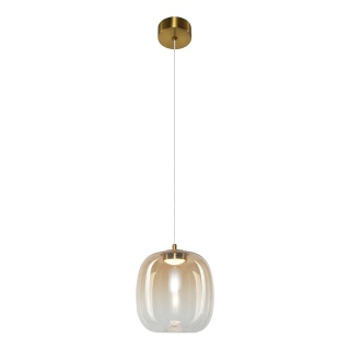Lampa wisząca VASO 2 AMBER - zwis 4W LED 3000K złota 15 cm Milagro