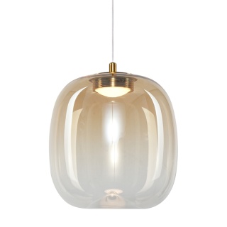 Lampa wisząca VASO 2 AMBER - zwis 4W LED 3000K złota 15 cm Milagro