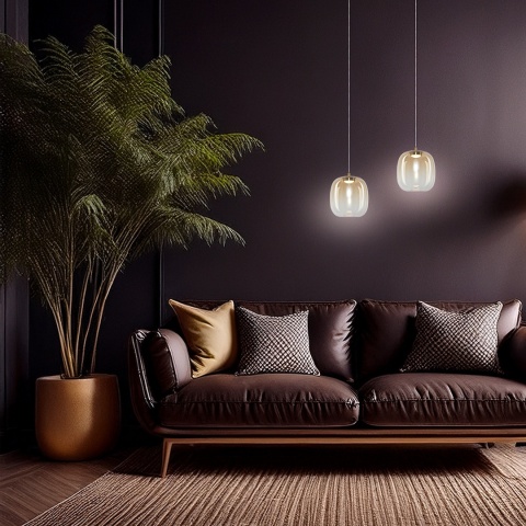 Lampa wisząca LED VASO AMBER 2 4W 3000K złoty MiLAGRO