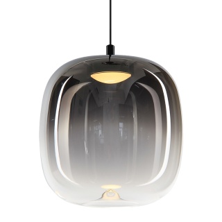 Lampa wisząca VASO 2 SMOKED - zwis 4W LED 3000K czarna 15 cm Milagro