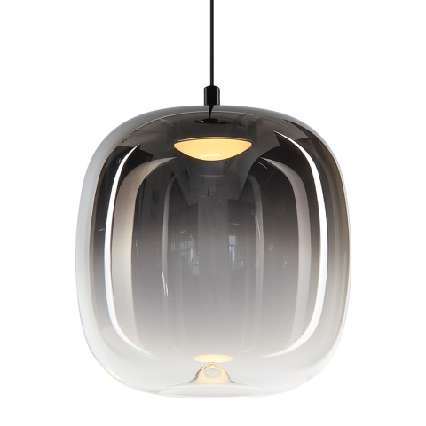 Lampa wisząca VASO 2 SMOKED - zwis 4W LED 3000K czarna 15 cm Milagro