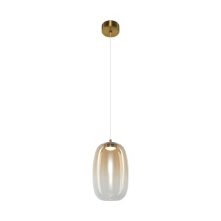 Lampa wisząca VASO 3 AMBER - zwis 4W LED 3000K złota 13 cm Milagro