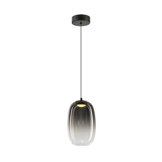 Lampa wisząca VASO 3 SMOKED - zwis 4W LED 3000K czarna 13 cm Milagro