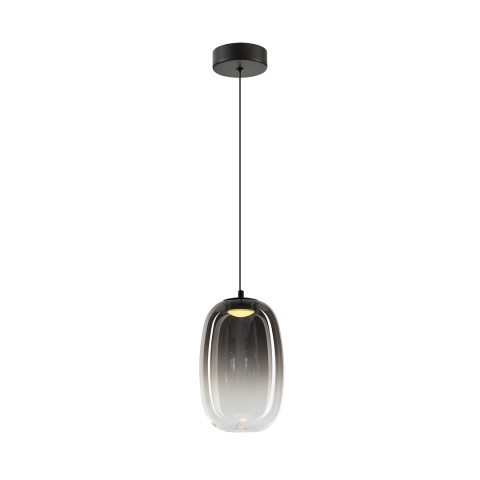Lampa wisząca VASO 3 SMOKED - zwis 4W LED 3000K czarna 13 cm Milagro