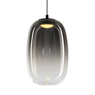 Lampa wisząca VASO 3 SMOKED - zwis 4W LED 3000K czarna 13 cm Milagro